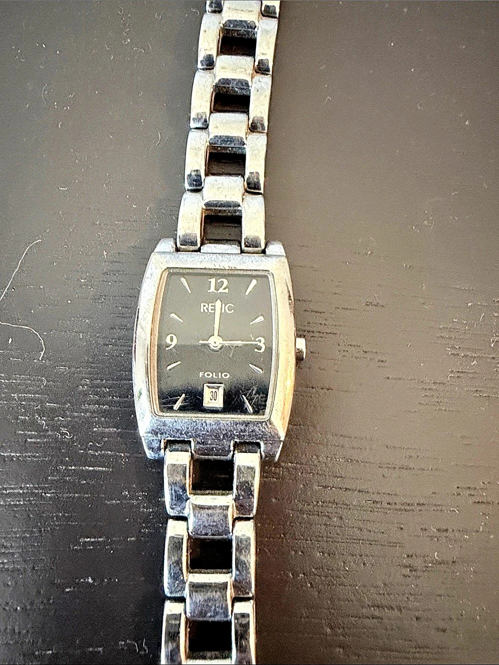 Relic Rectangular Silver-Tone Watch (small wrists only)